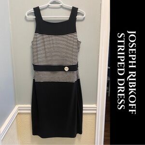 Joseph Ribkoff Black and White Striped Dress